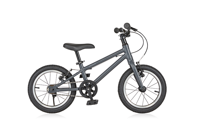 ZIT 14 Matt Black Gray - ジット14 マットブラックグレー 軽量キッズバイク - 高知の自転車専門店 Cycling Shop ヤマネ